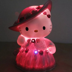 Sanrio Hello Kitty Ceramic Pink Lady LED Light | Charming Home Decor