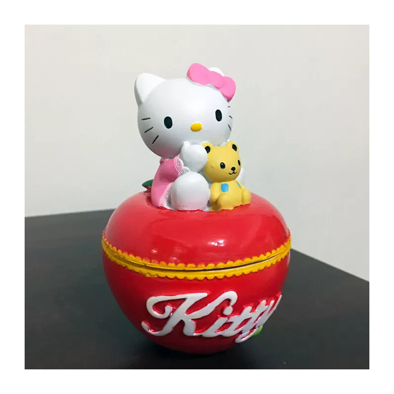 Sanrio Hello Kitty Ceramic Apple Shap Storage Box   Hello Kitty Ceramic Apple Shap Storage Box that can be used either as Storag