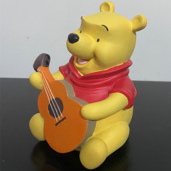 Disney Winnie the Pooh Guitar-playing Piggy Bank Ceramic Limited Edition Collectible